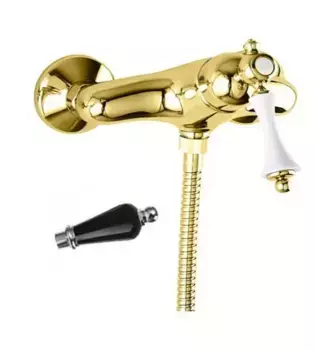 Смеситель для душа Cezares Margot золото с черной ручкой