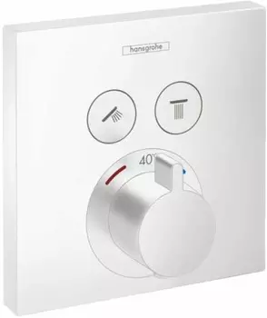 Смеситель для душа Hansgrohe ShowerSelect с термостатом белый матовый