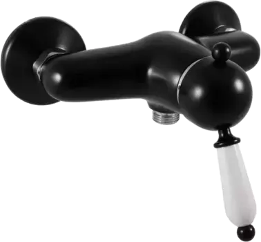 Смеситель для душа Rav Slezak Labe черный матовый - белый