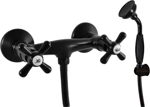 Смеситель для душа Rav Slezak Morava retro черный матовый