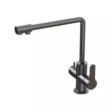 Смеситель для кухни 35k MIXLINE MLSS-03201 серый подкл.к фильтру (543620)
