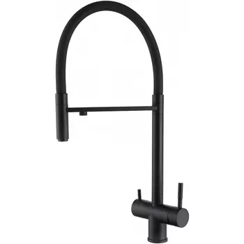 Смеситель для кухни Abber Wasser Kreis AF81141B с гибким изливом, черный