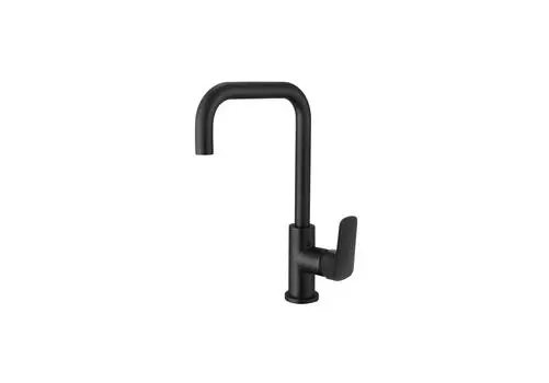 Смеситель для кухни AQUATEK ВЕГА AQ1081MB, квадратный излив, матовый черный