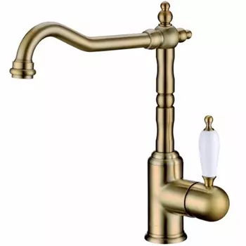 Смеситель для кухни Boheme Medici Ripresa бронза глянцевая ручка Provanse керамическая