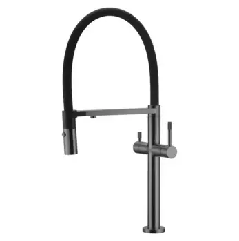 Смеситель для кухни Boheme Uno c краном для питьевой воды темный хром матовый