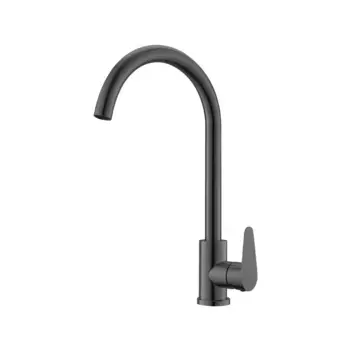 Смеситель для кухни ЧЕРНЫЙ нержавеющая сталь OLISAN STEEL (ST1007B)