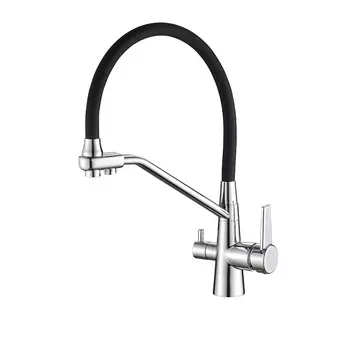 Смеситель для кухонной мойки Fashun A4382-7 с гибким изливом хром