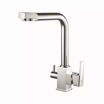 Смеситель для кухонной мойки Fashun A4355 с возможностью подключения фильтра хром