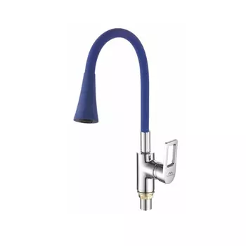 Смеситель для кухонной мойки Fashun A4253+B11 синий, хром