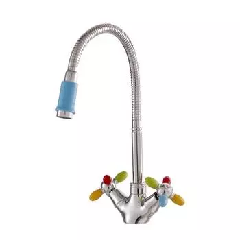 Смеситель для кухонной мойки Fashun A43127-87 с гибким изливом хром