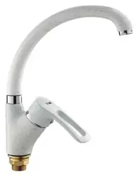 Смеситель для кухни Frap белый матовый