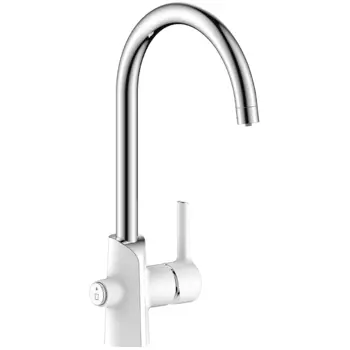 Смеситель для кухни Gappo белый хром