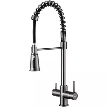 Смеситель для кухни Gappo оружейная сталь