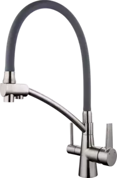 Смеситель для кухни Gappo серый