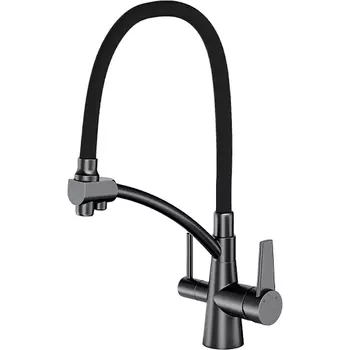 Смеситель для кухни Gappo темно-серый