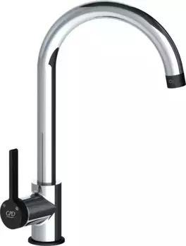 Смеситель для кухни GPD Gildo MTE165-K-S хром, черный матовый