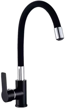Смеситель для кухонной мойки Haiba HB70113-7 с гибким изливом черный