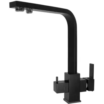 Смеситель для кухонной мойки Haiba HB76803-7 с возможностью подключения фильтра черный