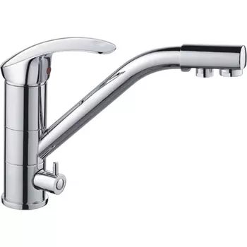 Смеситель для кухонной мойки Haiba HB4321 с возможностью подключения фильтра хром