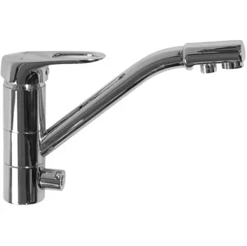 Смеситель для кухонной мойки Haiba HB4304 с возможностью подключения фильтра хром