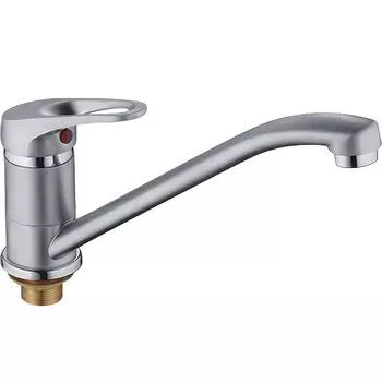 Смеситель для кухни Haiba хром матовый