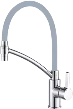 Смеситель для кухонной мойки Haiba HB73643-3 с гибким изливом серый