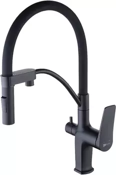 Смеситель для кухни Lemark Bronx LM3761BL черный