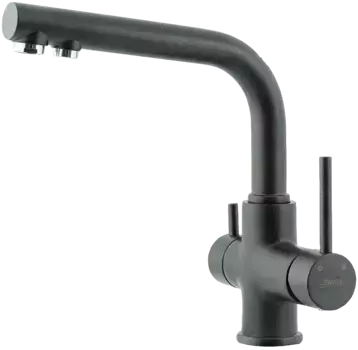 Смеситель для кухни Lemark Comfort LM3061PAN с подключением к фильтру черный матовый, антрацит