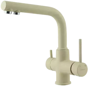 Смеситель для кухни Lemark Comfort LM3061PBG с подключением к фильтру бежевый матовый