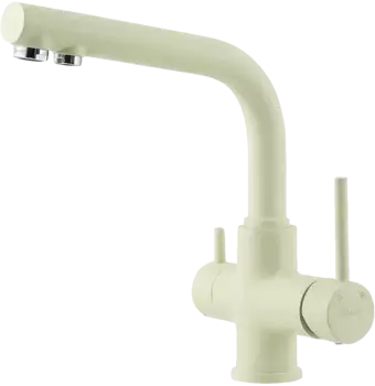 Смеситель для кухни Lemark Comfort LM3061PSH с подключением к фильтру бежевый матовый, шампань