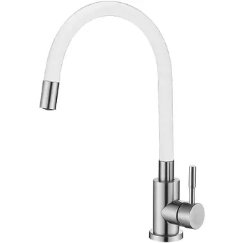 Смеситель для кухни Melana Elastico сатин - белый матовый