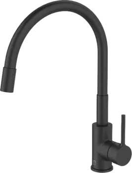 Смеситель для кухни Milardo Meal M01BL0FM05 черный, с гибким изливом