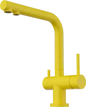 Смеситель для кухни Omoikiri Nagano с подключением к фильтру желтый матовый, sicilian lemon