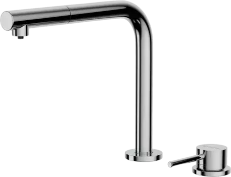 Смеситель для кухни Omoikiri Nara 2 Plus с подключением к фильтру и выдвижным изливом хром