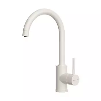 Смеситель для кухни Omoikiri Shinagawa 2 Plus с подключением к фильтру белый матовый, пастила