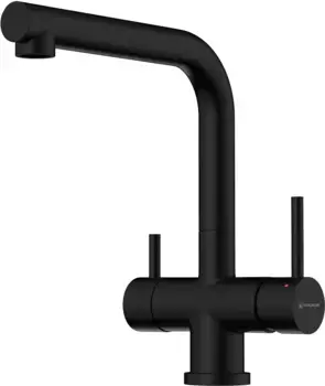 Смеситель для кухни Omoikiri Tanigawa с подключением к фильтру и выдвижным изливом черный матовый, графит