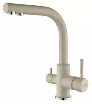 Смеситель для кухни Paulmark Essen Es213011-BE с подключением к фильтру бежевый матовый