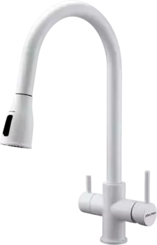 Смеситель для кухни Paulmark Lange 214212-431, белый матовый