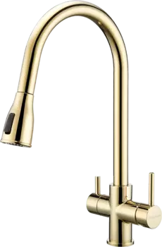 Смеситель для кухни Paulmark Lange La214212-SBG светлое брашированное золото