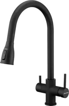Смеситель для кухни Paulmark Lange 214212-401, антрацит