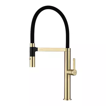 Смеситель для кухни Paulmark Leader светлое брашированное золото