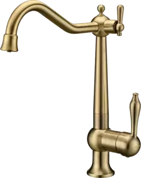 Смеситель для кухни Paulmark Retro Re213226-BR, бронза