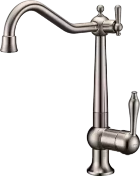 Смеситель для кухни Paulmark Retro Re213226-NI, никель