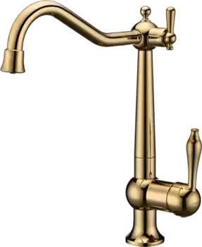 Смеситель для кухни Paulmark Retro Re213226-G, золото