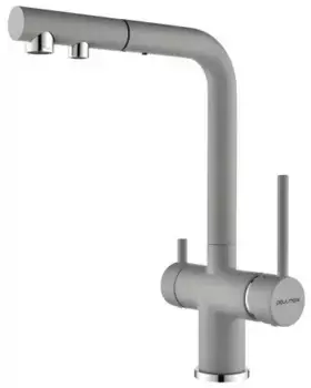 Смеситель для кухни Paulmark Serpentine серый матовый