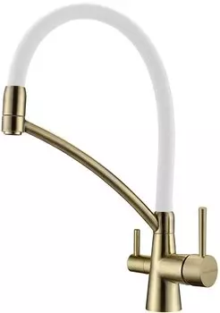 Смеситель для кухни Paulmark Siegen Si213111-BRw бронза, с гибким изливом