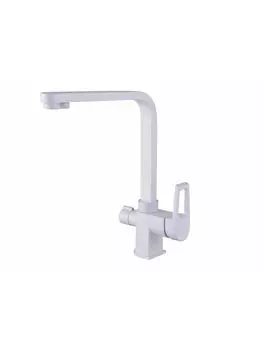 Смеситель для кухни Zorg Clean Water ZR 334 YF white с подключением фильтра белый