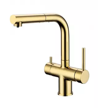 Смеситель для кухни под фильтр с выдвижным изливом GROCENBERG GB4097GO (Kerox Венгрия)