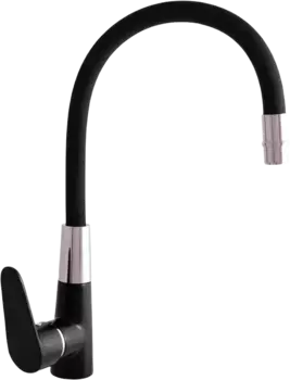 Смеситель для кухни Rav Slezak Amur с гибким изливом черный матовый - хром