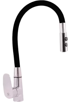 Смеситель для кухни Rav Slezak Amur с гибким изливом хром - черный матовый